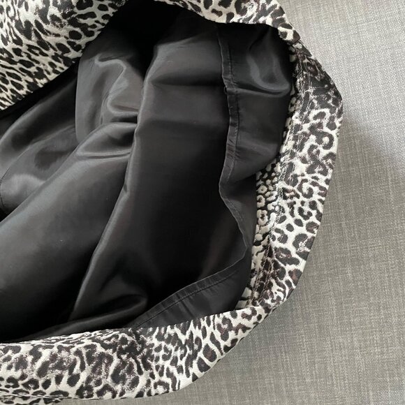 MaxMara Studio Sleeveless Animal Print A-Line Belted Dress Women's Size 8 Lined - Picture 8 of 9